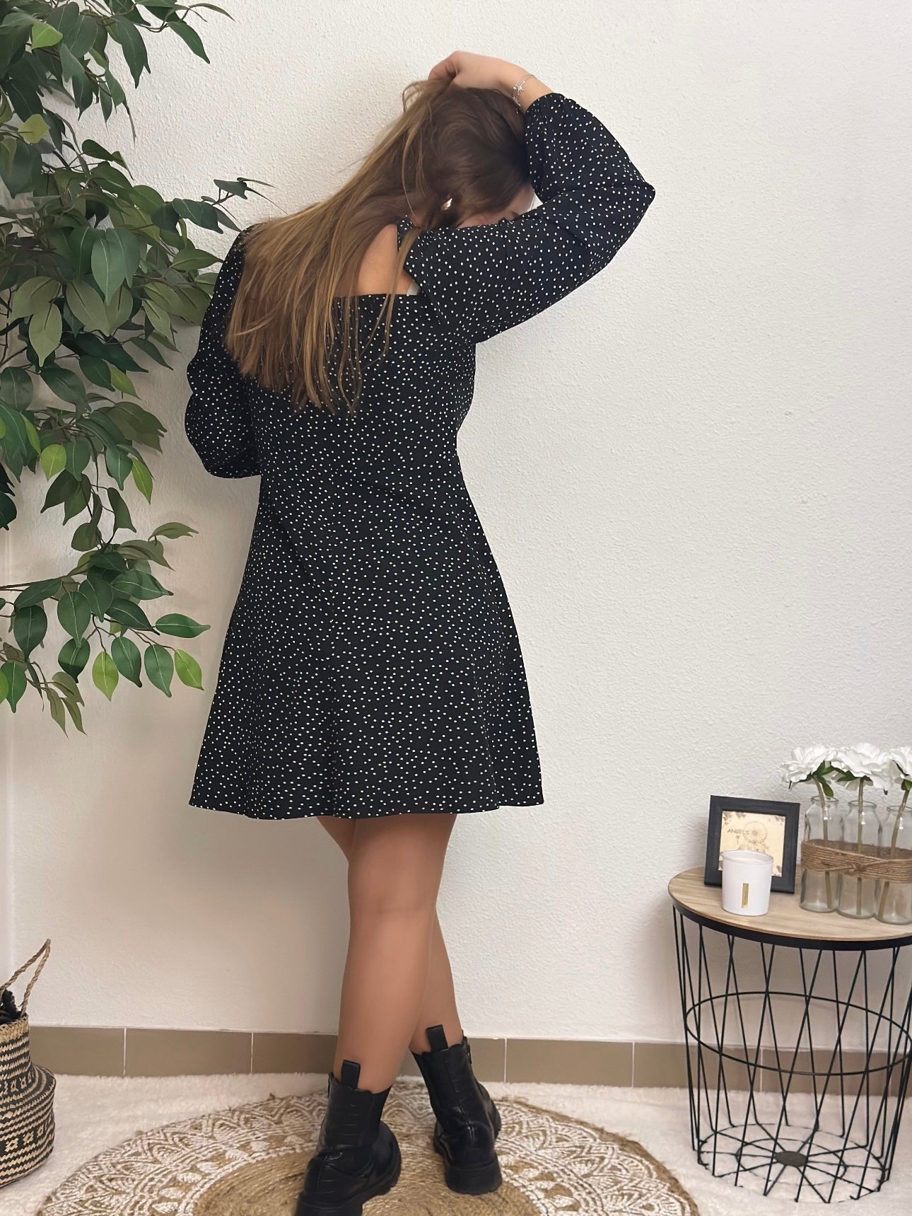 Robe Noire Petits Pois